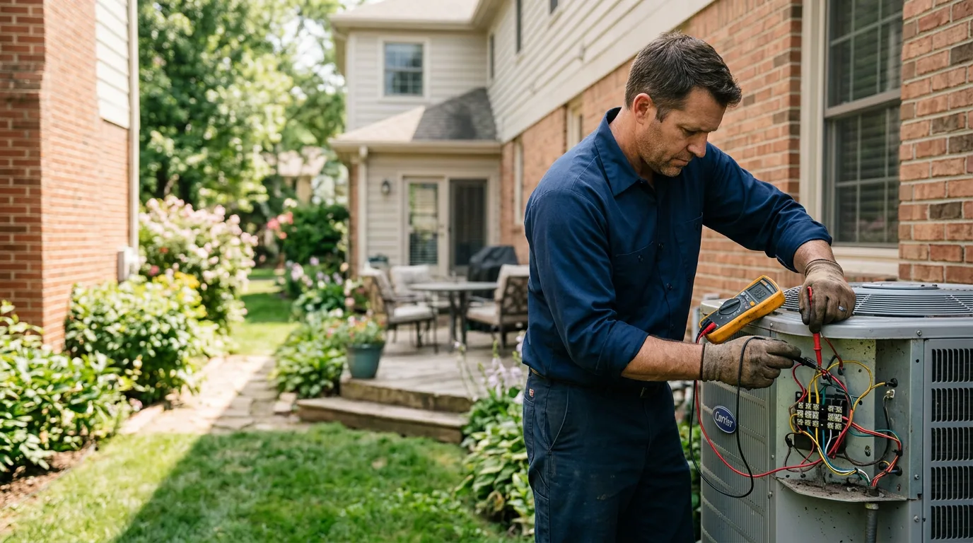 HVAC technician working near Colesburg, IA